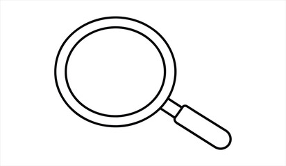 magnifying glass icon. editable stroke outline icons set. vector illustration.