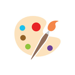 palette icon flat vector illustration.
