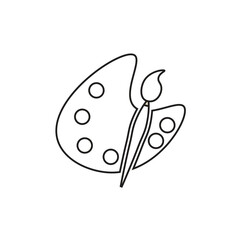 palette icon flat vector illustration.