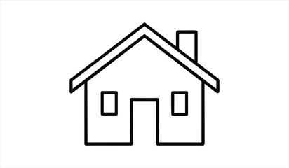home icon. editable stroke outline icons set. vector illustration.