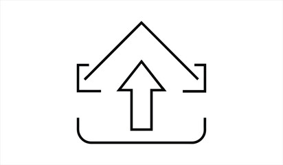 upload vector icon. editable stroke outline icons set. vector illustration.