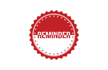 Red banner Reminder on white background.