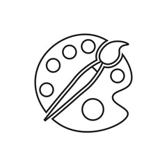 palette icon flat vector illustration.