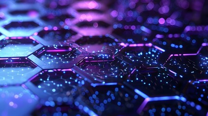 Digital hexagon abstract background. 