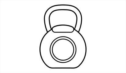 Kettlebell icon. Kettlebell for a sports hall.
