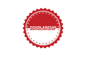Red banner Scholarship on white background.