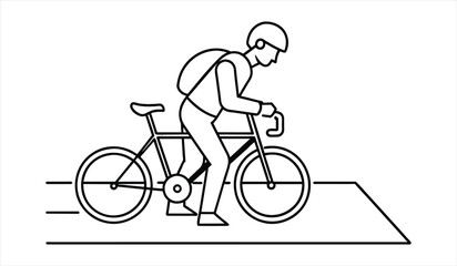 Bicycle Icon. Vector illustration. Editable Stroke.