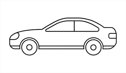 Car icon.  Auto, view, sport, race, transport concept. 