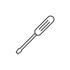 Flat screwdriver icon symbol vector Illustration.