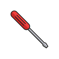 Screwdriver icon flat vector illustration.