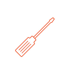 Screwdriver icon flat vector illustration.