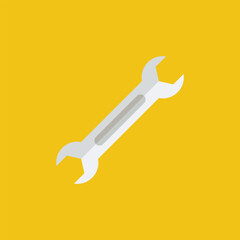 Flat screwdriver icon symbol vector Illustration.