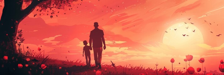 Obraz premium father's day background concept with copy space area for text