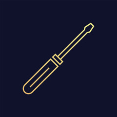 Screwdriver icon flat vector illustration.