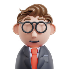 businessman business 3d icon illustration
