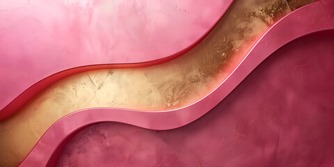 Obraz premium Magenta and gold abstract background, with waves