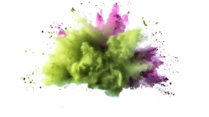 "Electric Lime Powder Explosion Vector Stock: Freeze Motion Effect in Vibrant Hues"