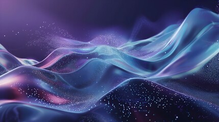 Fototapeta premium Captivating Fluid Motions and Ethereal Gradients in a Starlit Nightscape