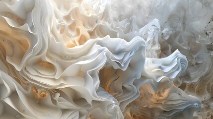Ethereal Fluid Motions Captivating Digital Sculpture in Classical Expressionist Style