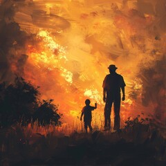 Obraz premium father's day background concept with copy space area for text