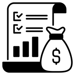 stock list icon illustration