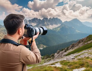 Photographer taking pictures