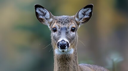 close up portrait of a deer