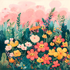 background with flowers