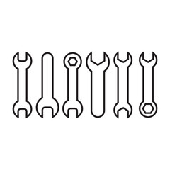 Screwdriver icon set. flat vector illustration.