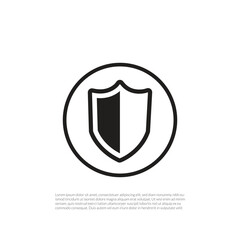 Shield icon vector. Secure and protection icon symbol illustration