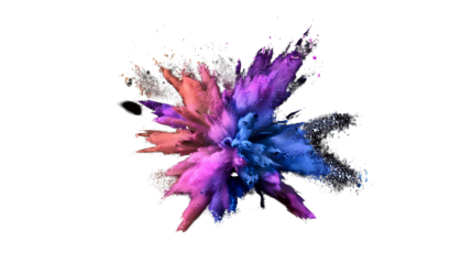 "Colorful Powder Explosion Vector Stock: Freeze Motion Rainbow Splash"