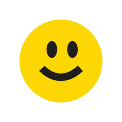 Smile Icon in trendy flat style isolated on grey background.