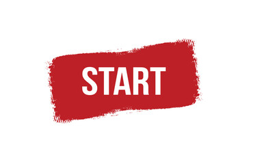 Start red ribbon label banner. Open available now sign or Start tag.