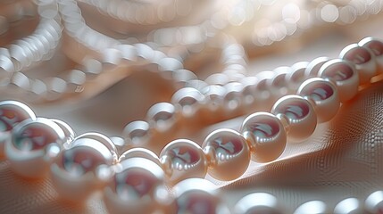 pearl necklace close up