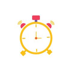 timer icon in flat style with background.