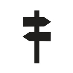 signpost icon. outline vector sign, linear style pictogram isolated on white.