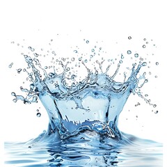 A drop of water creates a crown-like splash on the water.
