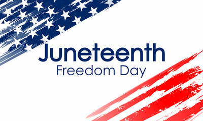 Juneteenth. Freedom Day. June 19. Holiday concept. Template for background, banner, card, poster. Vector illustration