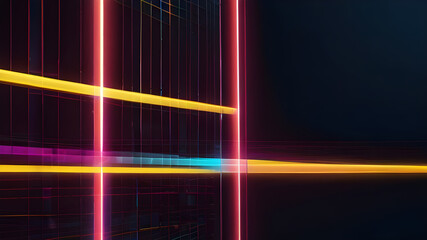 Fototapeta premium Designing with Glowing Lines on Bright Backgrounds ai generative