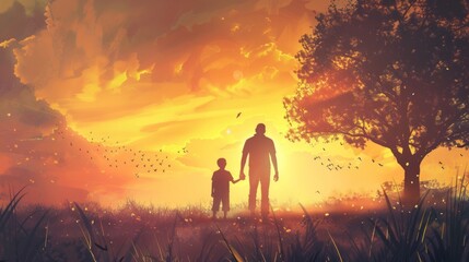 Fototapeta premium father's day background concept with copy space area for text