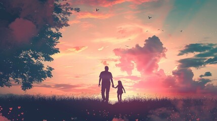 father's day background concept with copy space area for text
