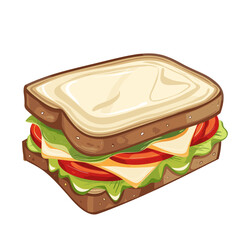 vibrant artwork captures the essence of a lunchtime favorite