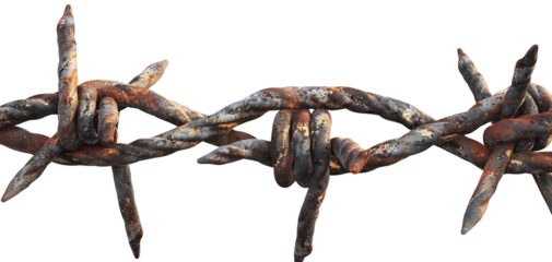 "Barbed Wire Vector Stock: Sharp Security Element Isolated on Transparent Background"