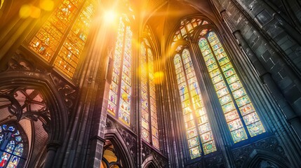 Fototapeta premium Historical landmark of a medieval cathedral