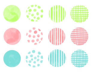 あしらい水彩丸セット