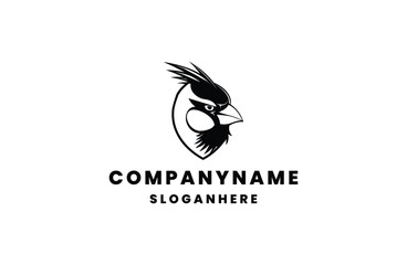 Fototapeta premium Head bird logo style icon design template flat vector