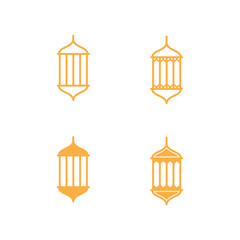 Lantern festival icon vector logo design template