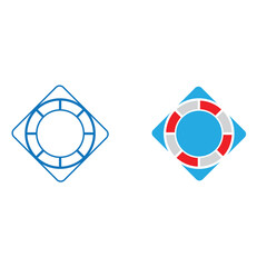 Life buoy icon vector logo design template