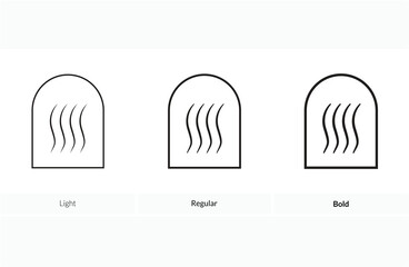 Ten commandments icon. Light, Regular And Bold style design isolated on white background