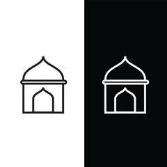 Place to pray icon vector logo design template